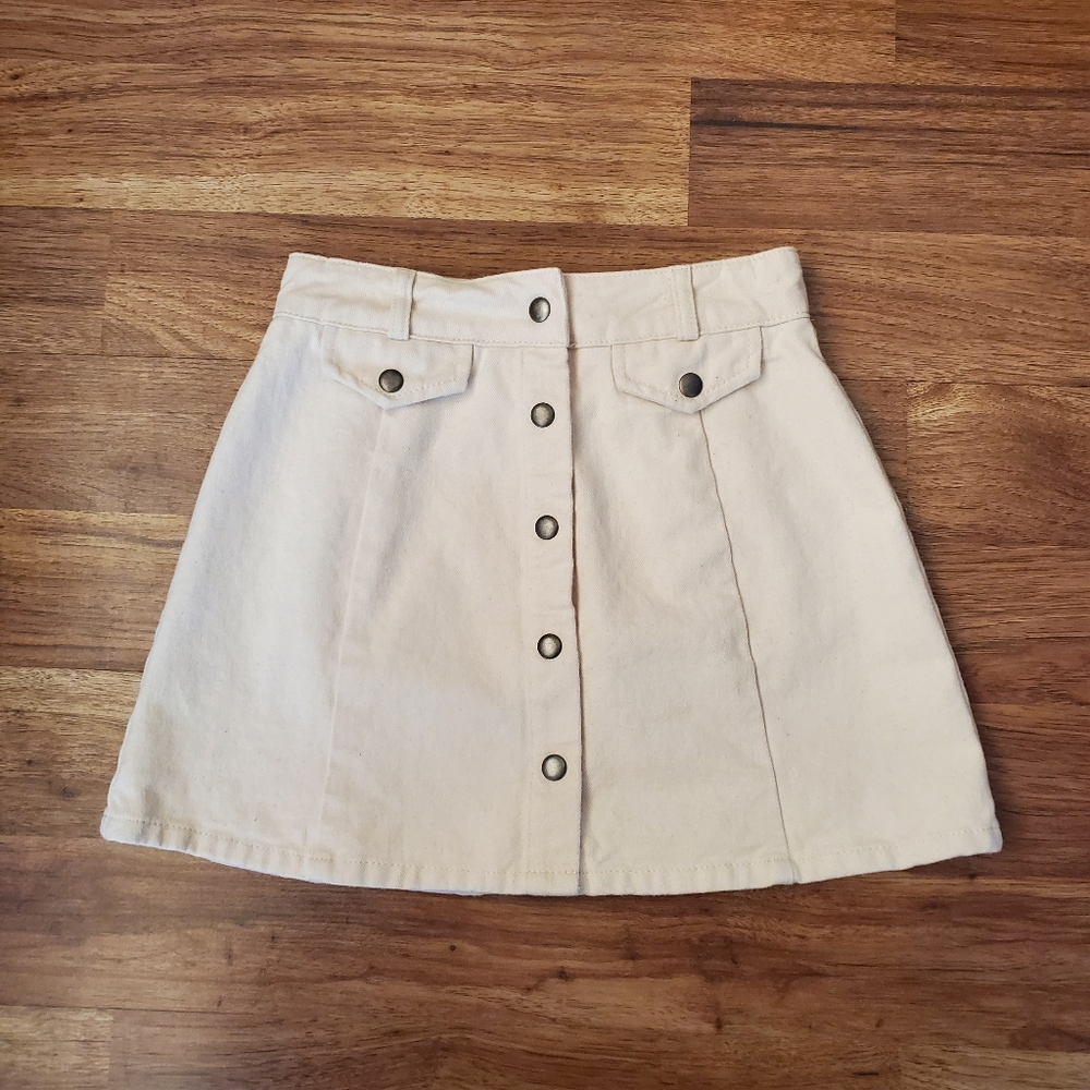 BDG Jean Skirt Size XS Ivory A-Line